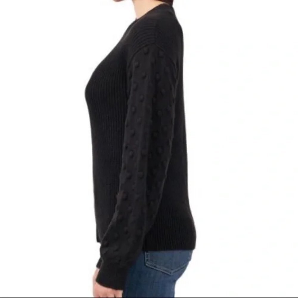 VINCE CAMUTO Rich Black Ribbed Sweater - Size Large NWT - Picture 3 of 9
